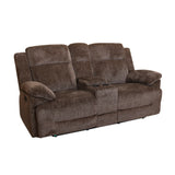 Ryder Cocoa 2-accent Pillow Dual Recliner Loveseat