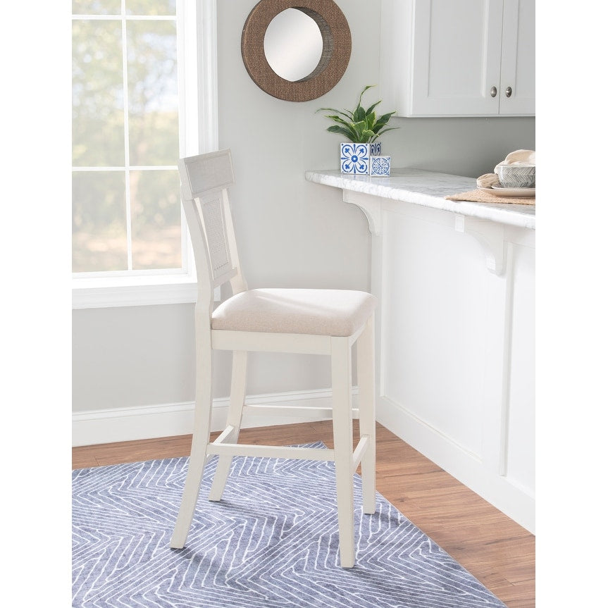 Ryder Handwoven Rattan Farmhouse Bar Stool