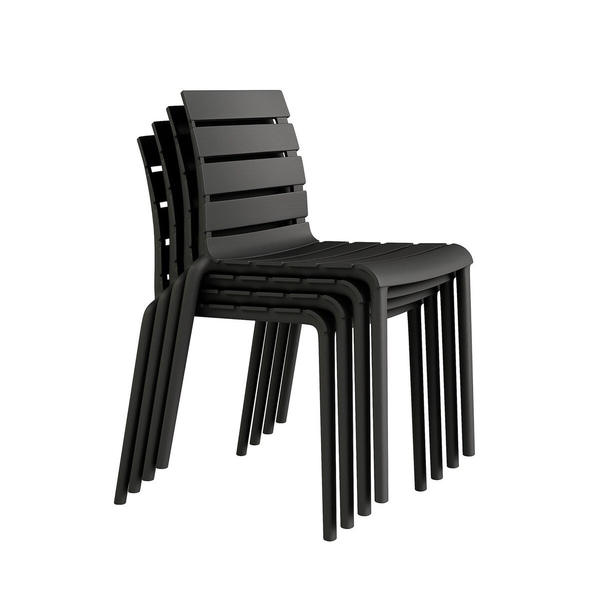 Rylan Stackable Plastic Chair for Indoors or Outdoors - Set of 2