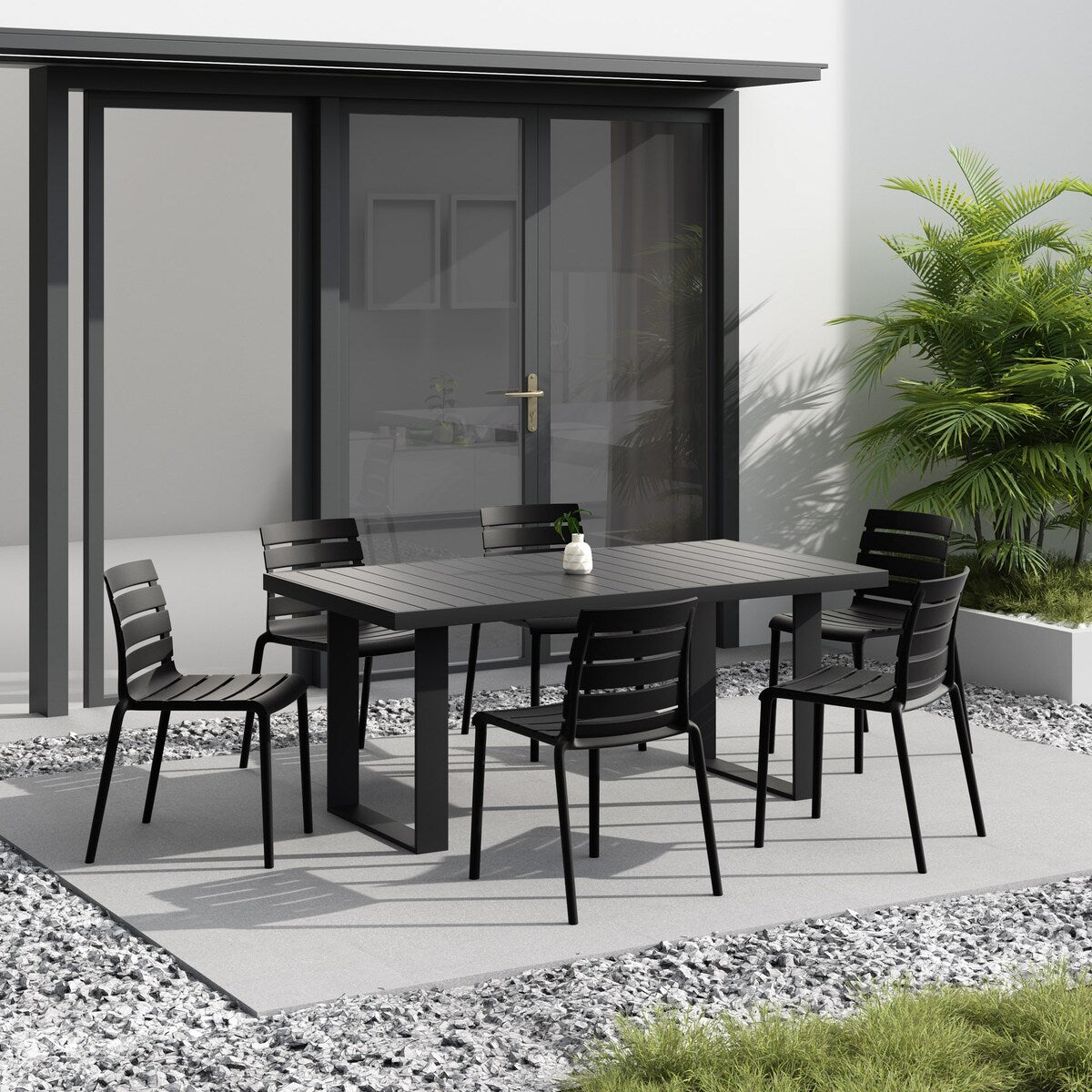Rylan Stackable Plastic Chair for Indoors or Outdoors - Set of 2