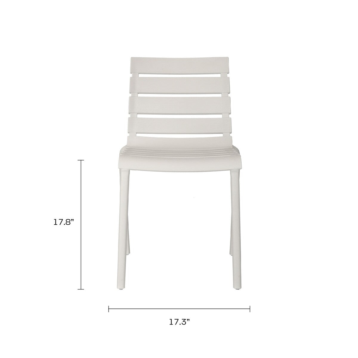 Rylan Stackable Plastic Chair for Indoors or Outdoors - Set of 2