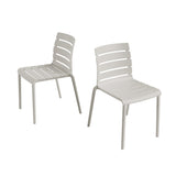 Rylan Stackable Plastic Chair for Indoors or Outdoors - Set of 2