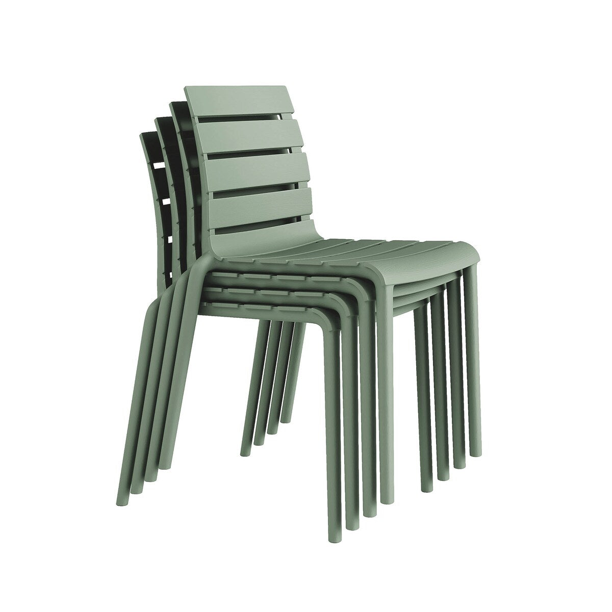 Rylan Stackable Plastic Chair for Indoors or Outdoors - Set of 2
