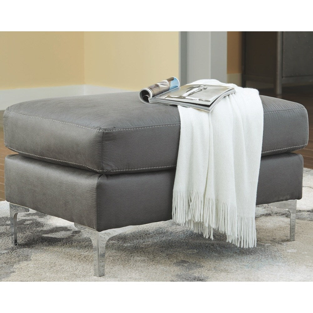 Ryler Ottoman - Charcoal