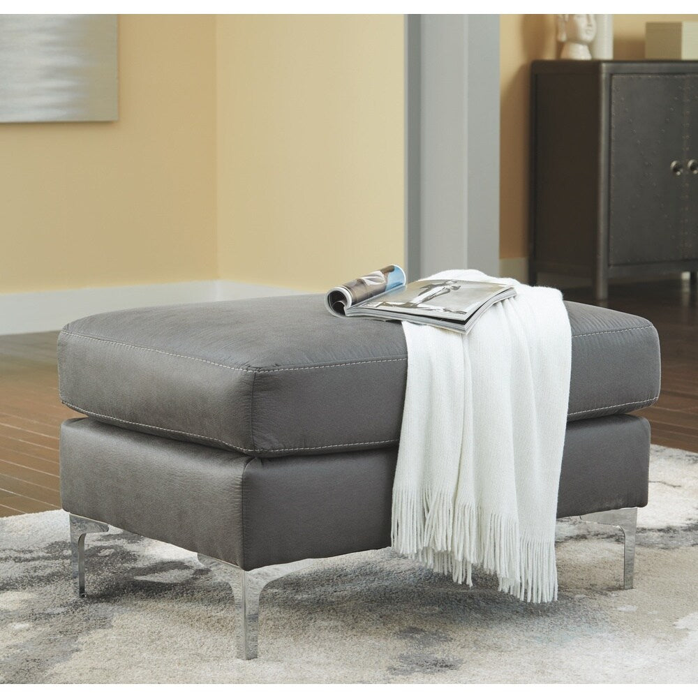 Ryler Ottoman - Charcoal
