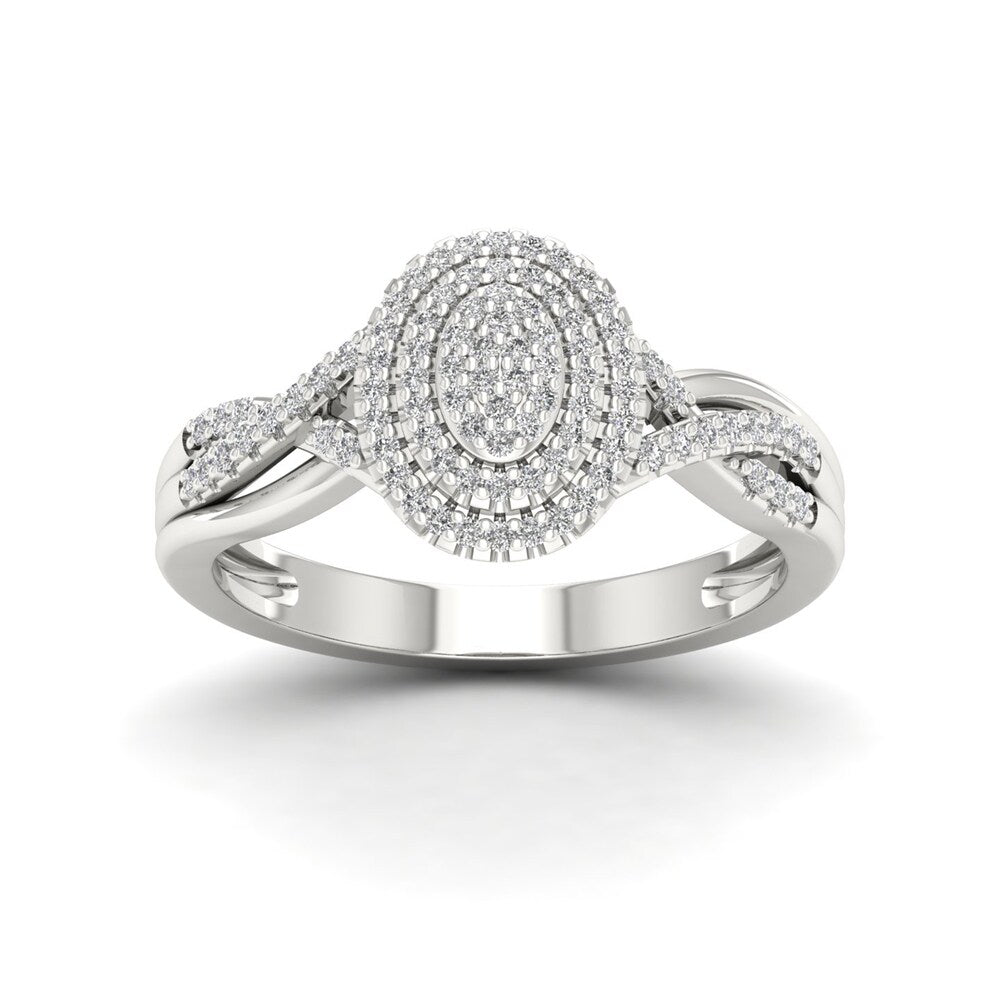 Sterling Silver 1/4ct TDW Diamond Engagement Ring