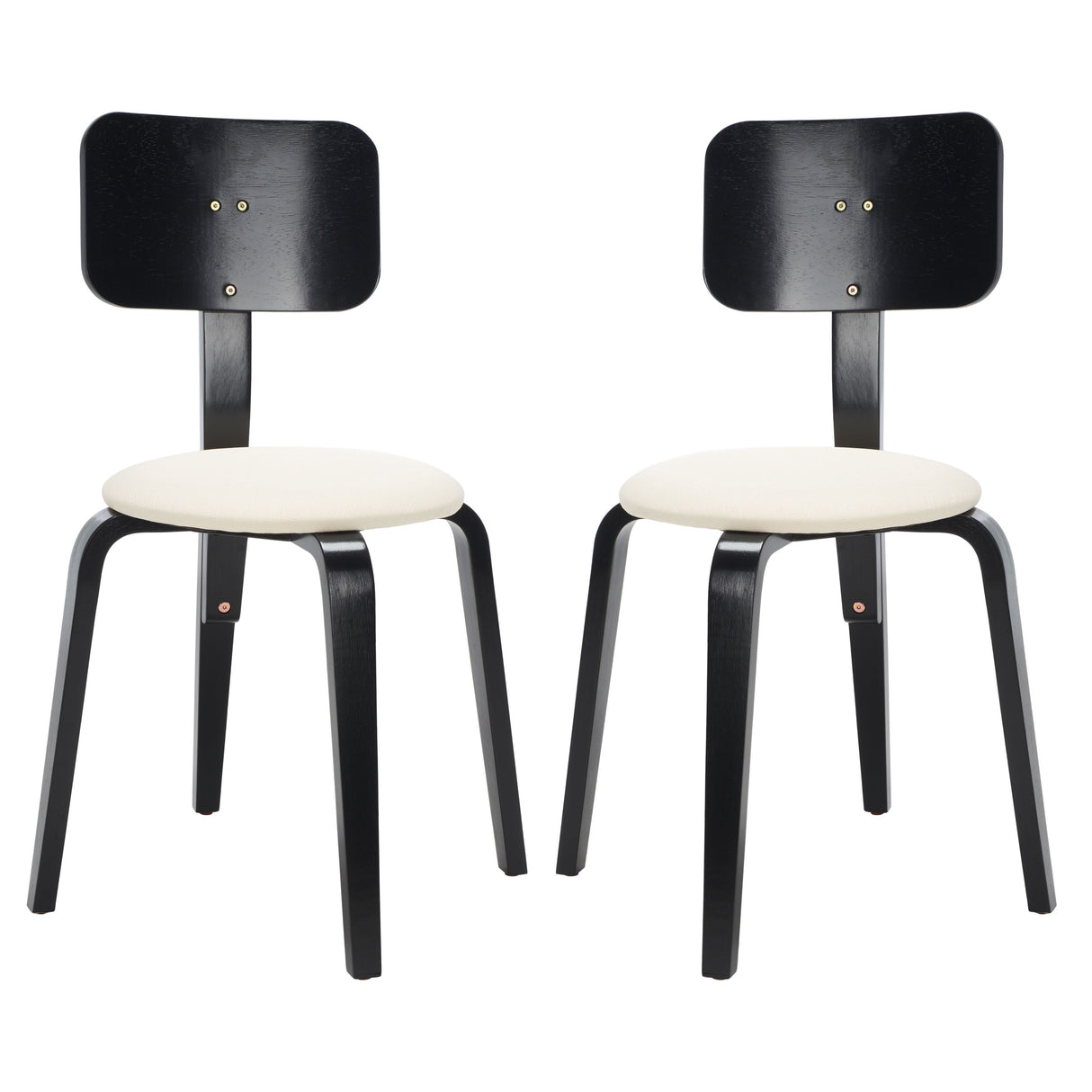 SAFAVIEH Alwine Upholstered Stackable Dining Chair (Set of 2) - 23Wx23Dx33H