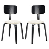 SAFAVIEH Alwine Upholstered Stackable Dining Chair (Set of 2) - 23Wx23Dx33H