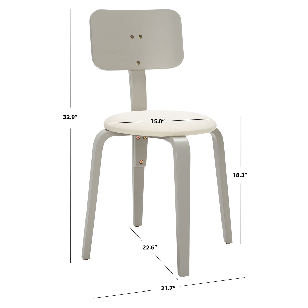 SAFAVIEH Alwine Upholstered Stackable Dining Chair (Set of 2) - 23Wx23Dx33H