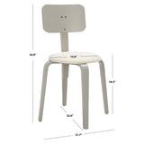 SAFAVIEH Alwine Upholstered Stackable Dining Chair (Set of 2) - 23Wx23Dx33H