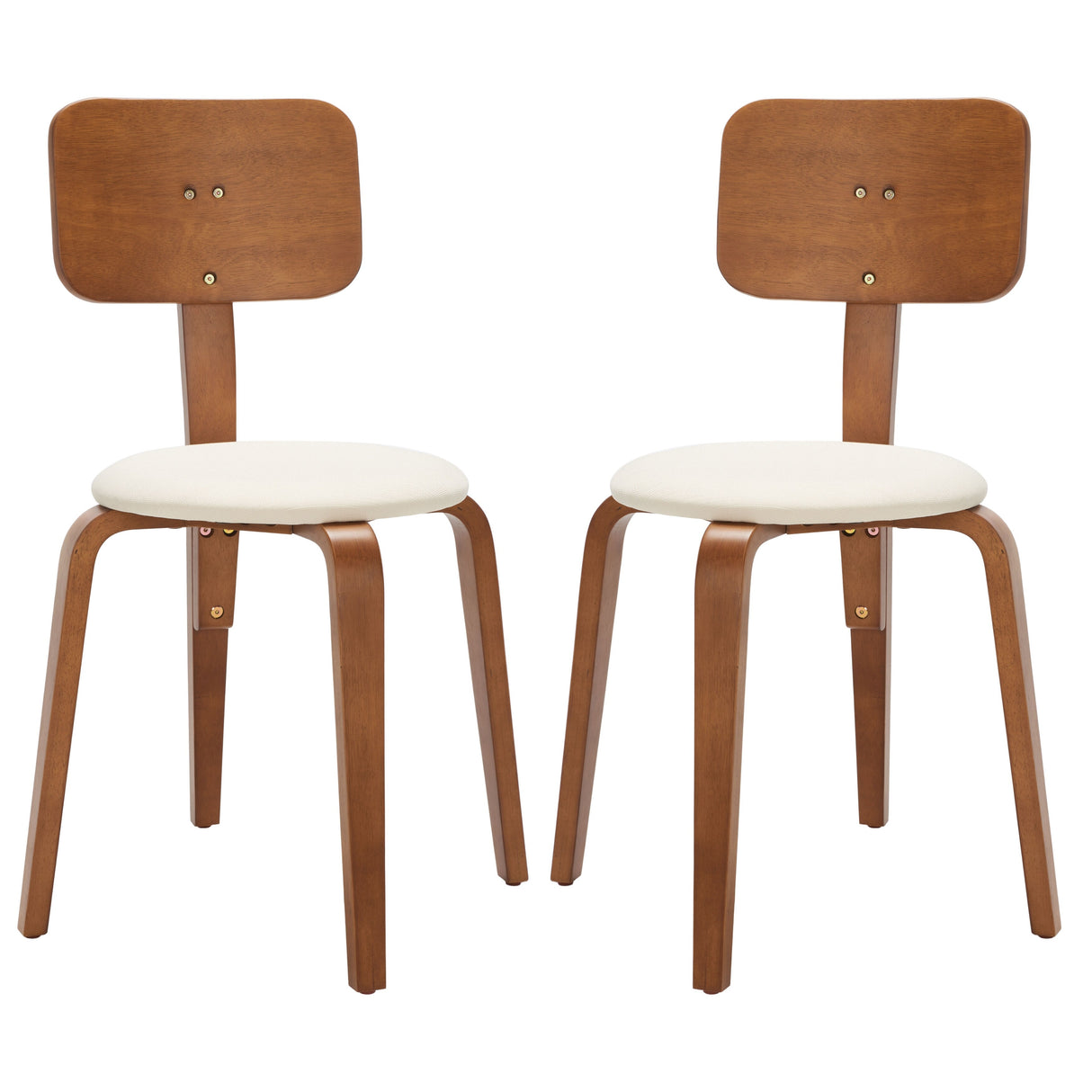 SAFAVIEH Alwine Upholstered Stackable Dining Chair (Set of 2) - 23Wx23Dx33H
