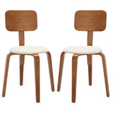 SAFAVIEH Alwine Upholstered Stackable Dining Chair (Set of 2) - 23Wx23Dx33H