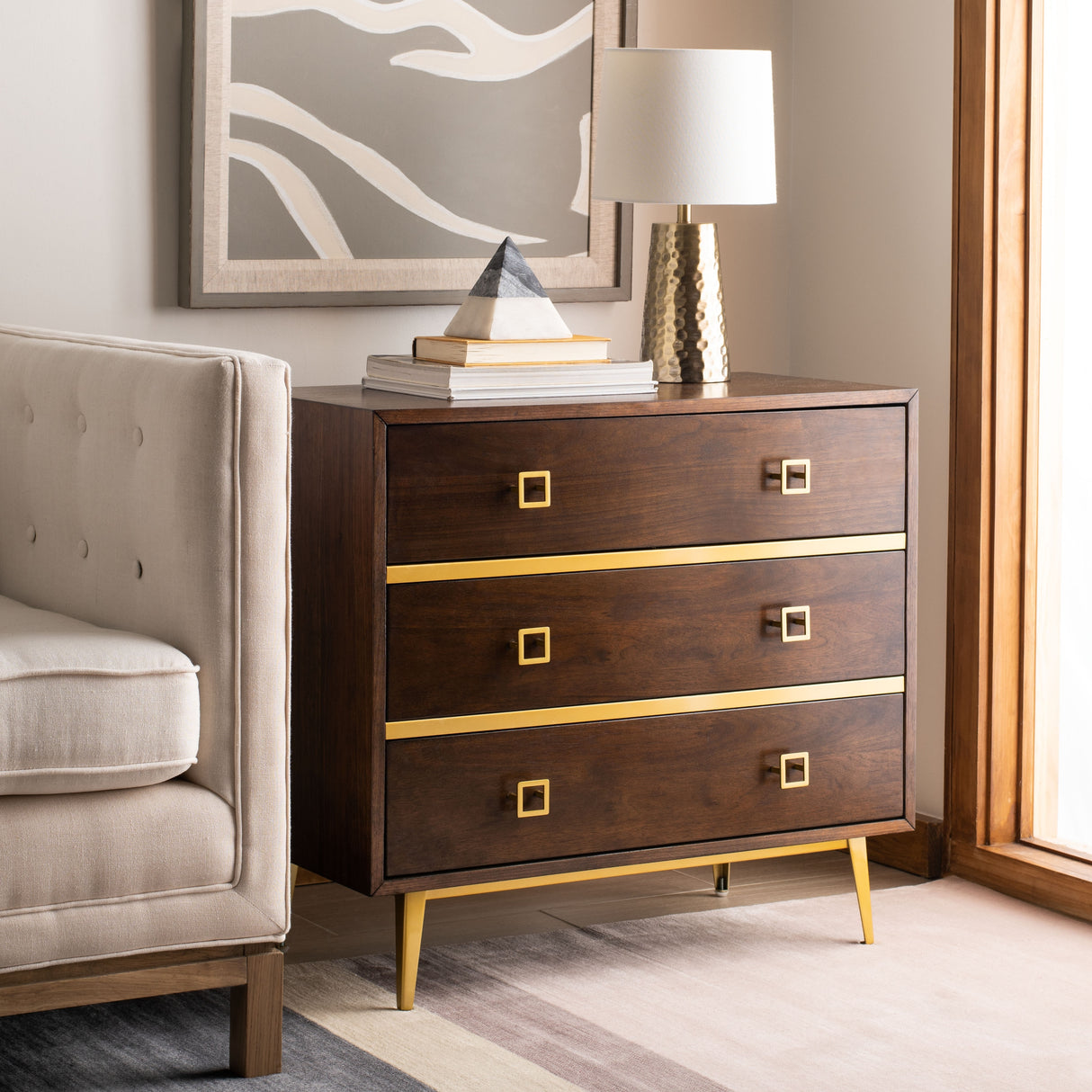 SAFAVIEH Ama 3-Drawer Chest