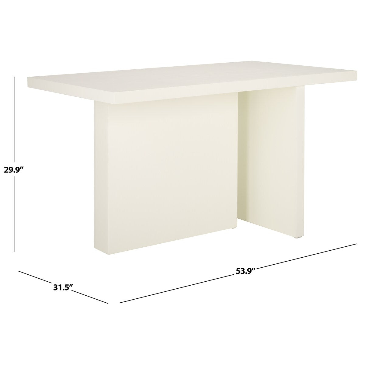 SAFAVIEH Ceola Modern Farmhouse Rectangular Dining Table - 54" W x 32 D x 30 H - 54Wx31Dx30H