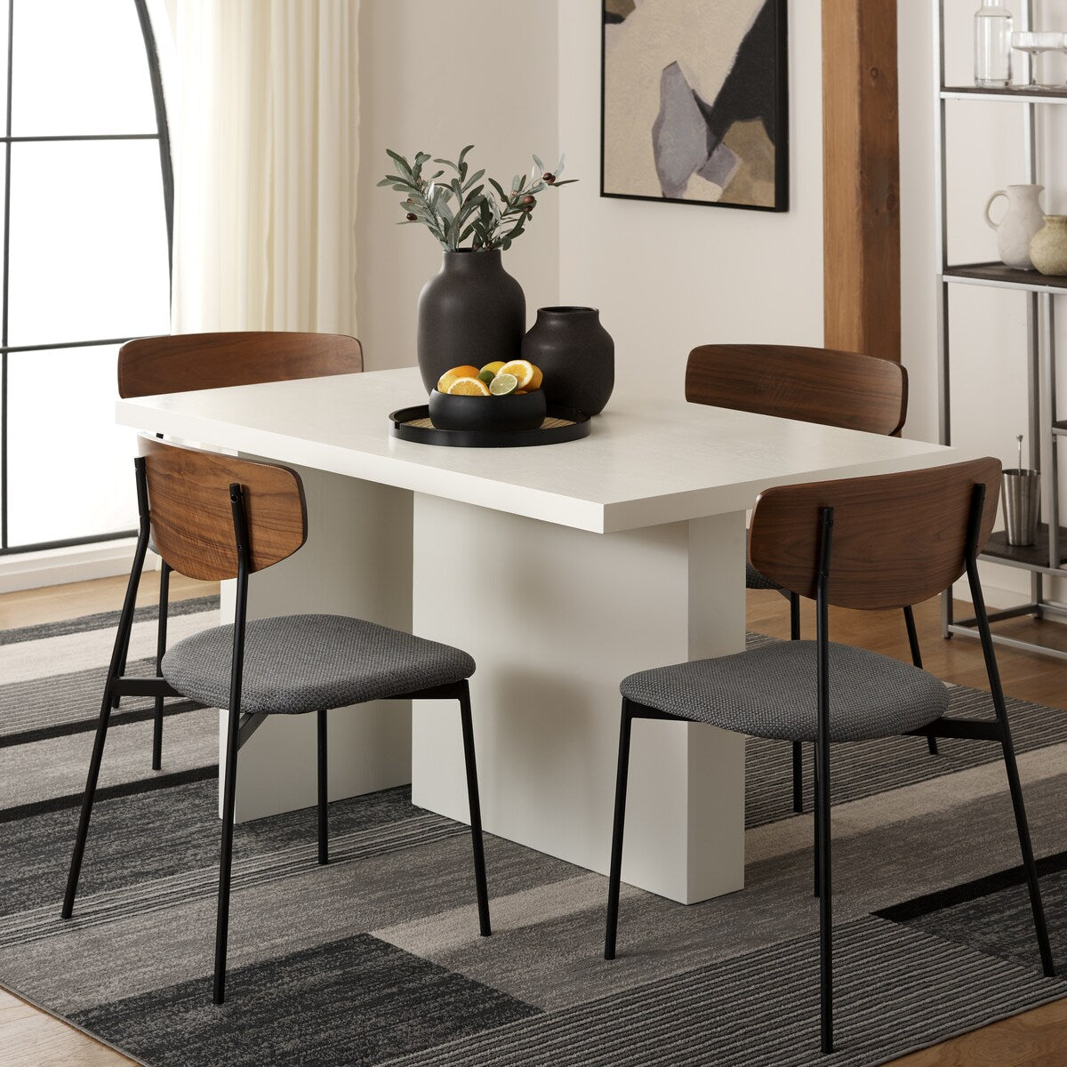 SAFAVIEH Ceola Modern Farmhouse Rectangular Dining Table - 54" W x 32 D x 30 H - 54Wx31Dx30H