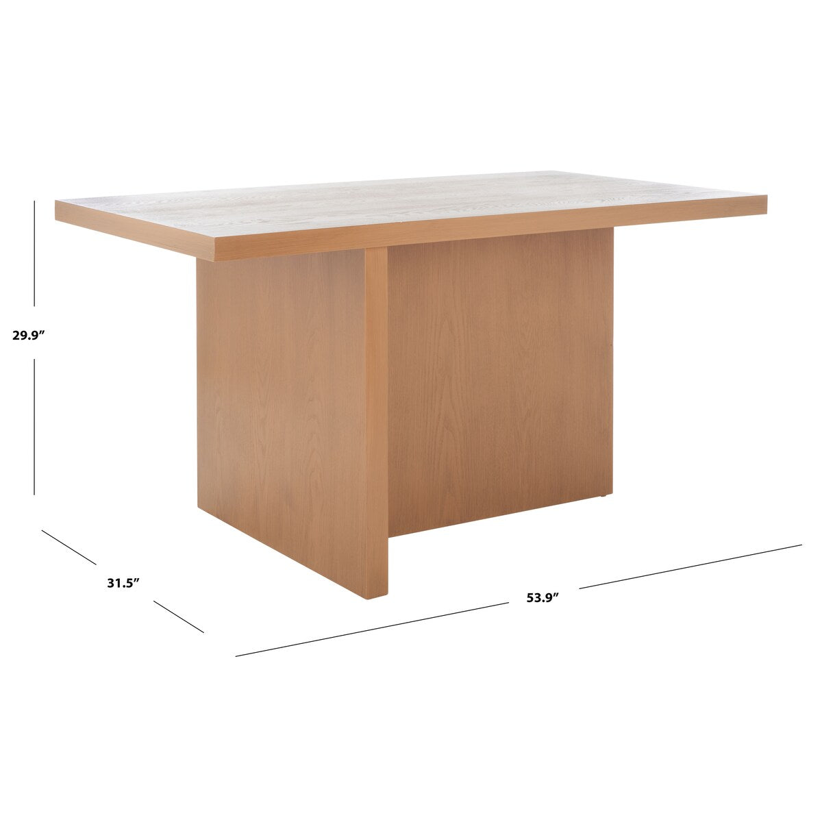 SAFAVIEH Ceola Modern Farmhouse Rectangular Dining Table - 54" W x 32 D x 30 H - 54Wx31Dx30H