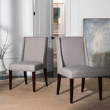 SAFAVIEH Chante Beige Linen Dining Chair (Set of 2) - 22" W x 26" D x 39" H - 22Wx26Dx39H