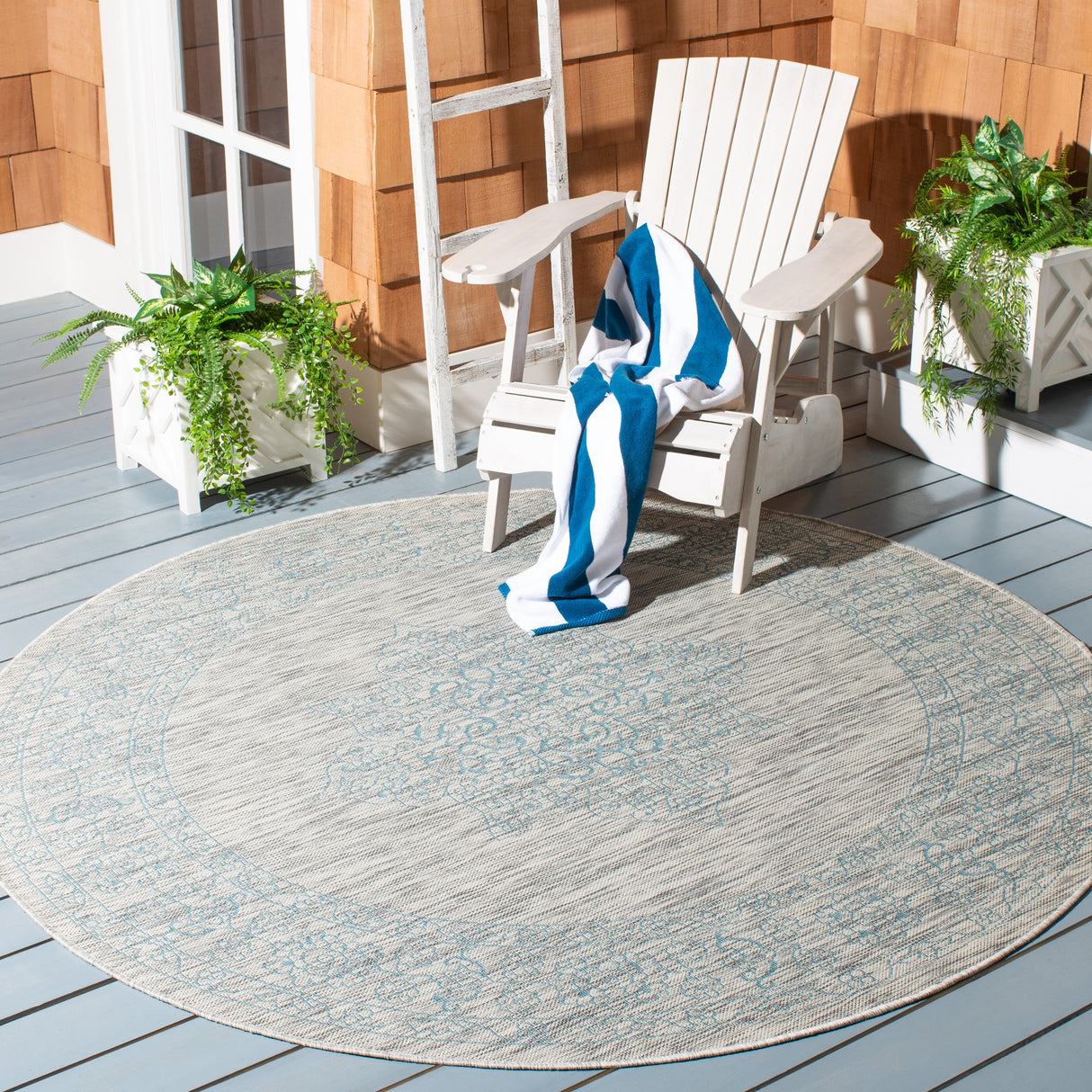 SAFAVIEH Courtyard Zikrija Indoor/ Outdoor Waterproof Patio Backyard Rug