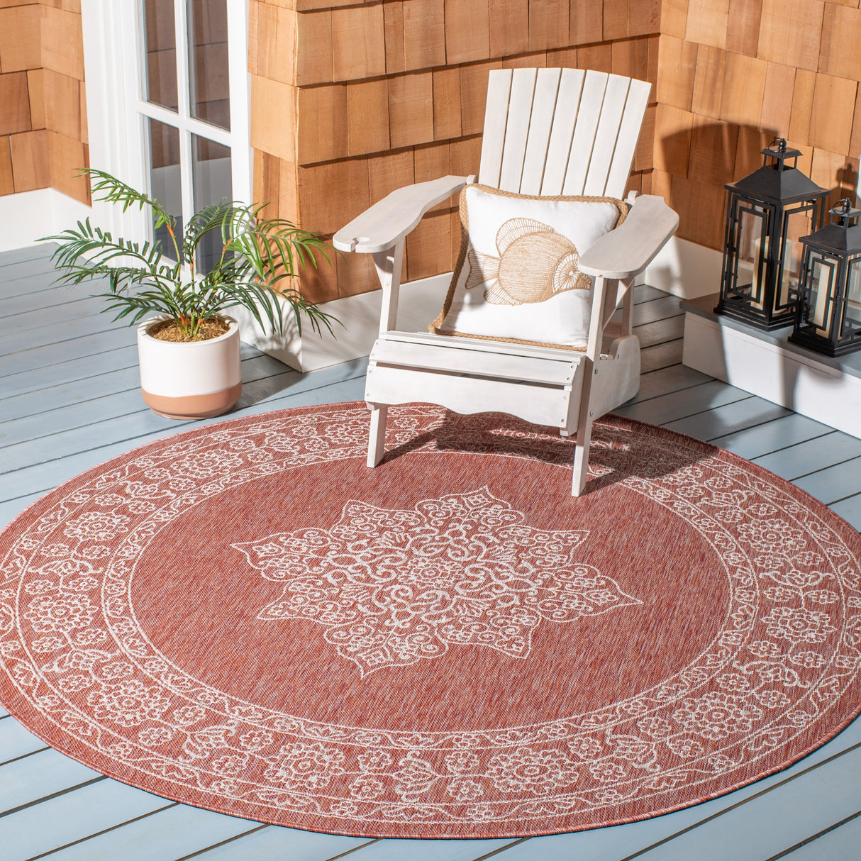 SAFAVIEH Courtyard Zikrija Indoor/ Outdoor Waterproof Patio Backyard Rug