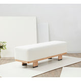 SAFAVIEH Couture Fjorela Modern Bench - 58.7 In. W x 17.5 In. D x 18.1 In. H - 59Wx18Dx18H