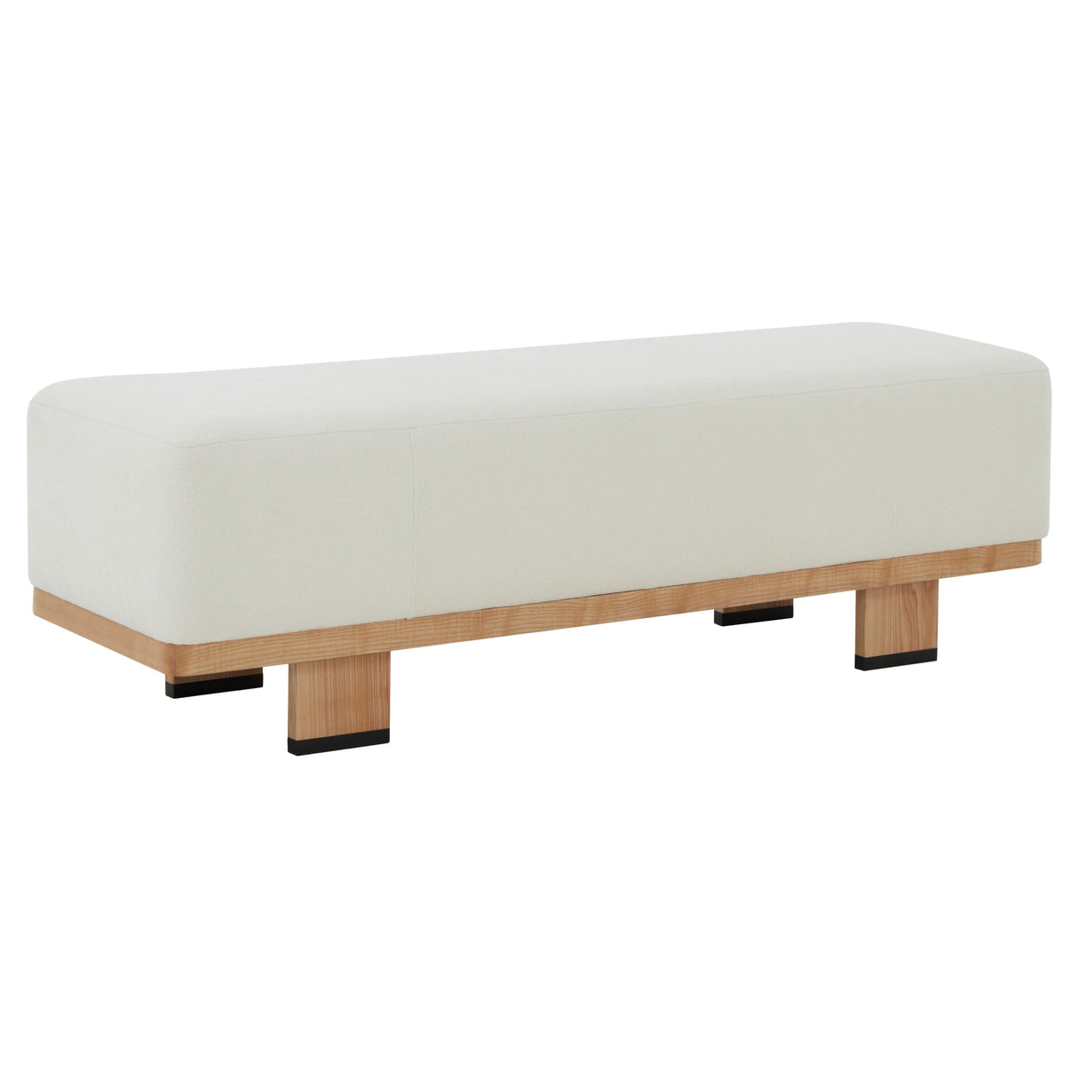 SAFAVIEH Couture Fjorela Modern Bench - 58.7 In. W x 17.5 In. D x 18.1 In. H - 59Wx18Dx18H