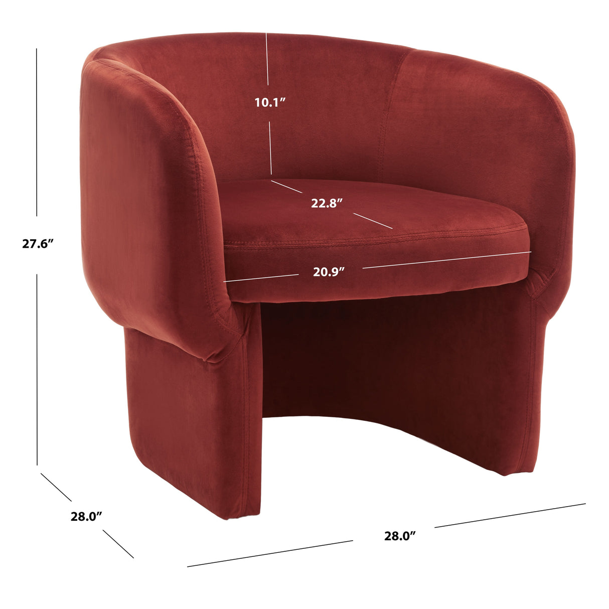 SAFAVIEH Couture Kolja Modern Dining Chair - 31 In W x 28 In D x 28 In H - 28Wx28Dx28H