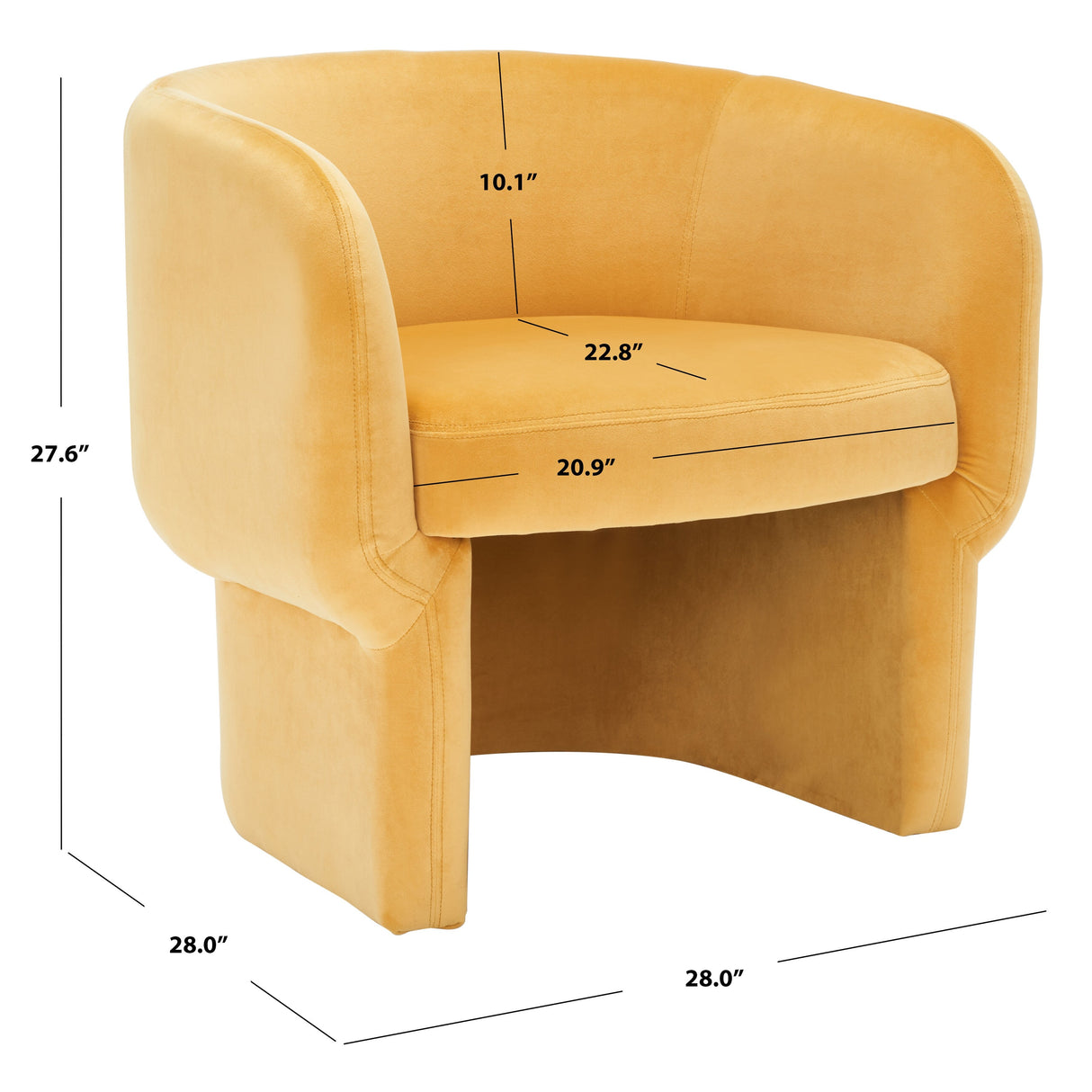 SAFAVIEH Couture Kolja Modern Dining Chair - 31 In W x 28 In D x 28 In H - 28Wx28Dx28H