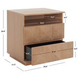 SAFAVIEH Couture Patty 2 Drawer Nightstand - Black