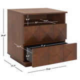 SAFAVIEH Couture Patty 2 Drawer Nightstand - Black