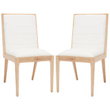 SAFAVIEH Couture Shonagh Linen Dining Chair (Set of 2) - 19 In W x 22 In D x 36 In H - 19Wx22Dx36H