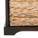 SAFAVIEH Euphemia Brown Woven Storage Basket Bench - 33.5" x 16.1" x 19.9" - 34Wx16Dx20H