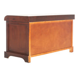 SAFAVIEH Euphemia Brown Woven Storage Basket Bench - 33.5" x 16.1" x 19.9" - 34Wx16Dx20H