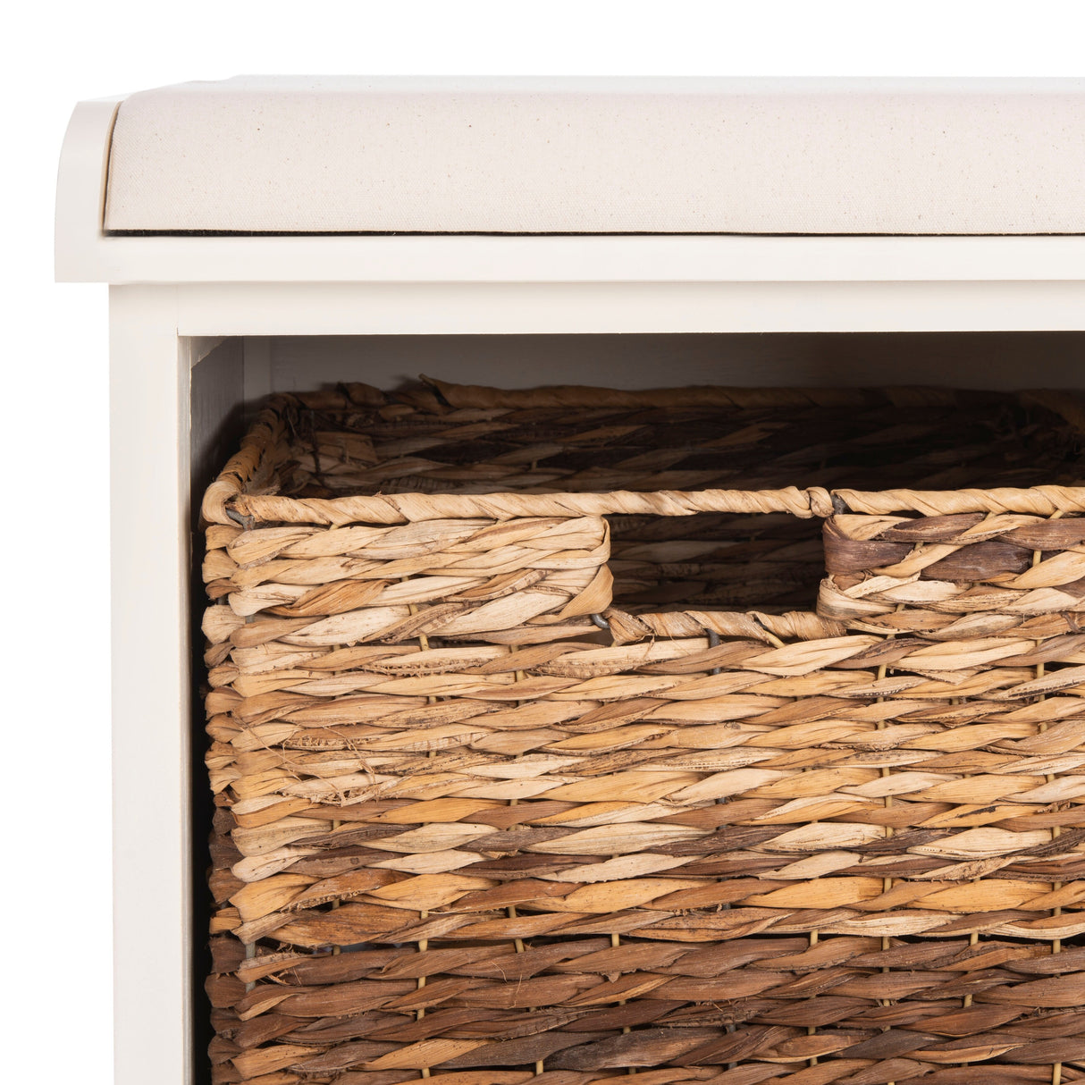 SAFAVIEH Euphemia Brown Woven Storage Basket Bench - 33.5" x 16.1" x 19.9" - 34Wx16Dx20H