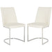 SAFAVIEH Felipa Mid-Century Modern White Dining Chair (Set of 2) - 18.5" x 22.3" x 33.5" - 19Wx22Dx34H