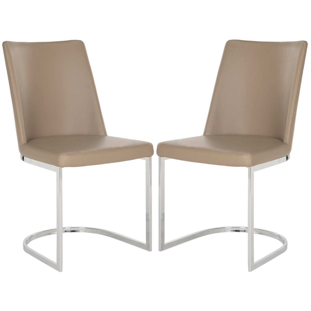 SAFAVIEH Felipa Mid-Century Modern White Dining Chair (Set of 2) - 18.5" x 22.3" x 33.5" - 19Wx22Dx34H