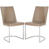 SAFAVIEH Felipa Mid-Century Modern White Dining Chair (Set of 2) - 18.5" x 22.3" x 33.5" - 19Wx22Dx34H
