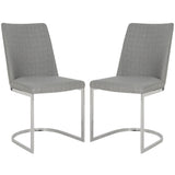 SAFAVIEH Felipa Mid-Century Modern White Dining Chair (Set of 2) - 18.5" x 22.3" x 33.5" - 19Wx22Dx34H