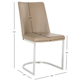 SAFAVIEH Felipa Mid-Century Modern White Dining Chair (Set of 2) - 18.5" x 22.3" x 33.5" - 19Wx22Dx34H