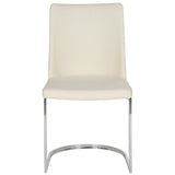 SAFAVIEH Felipa Mid-Century Modern White Dining Chair (Set of 2) - 18.5" x 22.3" x 33.5" - 19Wx22Dx34H