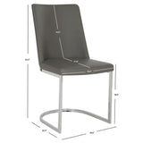 SAFAVIEH Felipa Mid-Century Modern White Dining Chair (Set of 2) - 18.5" x 22.3" x 33.5" - 19Wx22Dx34H