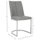 SAFAVIEH Felipa Mid-Century Modern White Dining Chair (Set of 2) - 18.5" x 22.3" x 33.5" - 19Wx22Dx34H