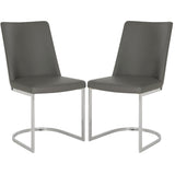 SAFAVIEH Felipa Mid-Century Modern White Dining Chair (Set of 2) - 18.5" x 22.3" x 33.5" - 19Wx22Dx34H