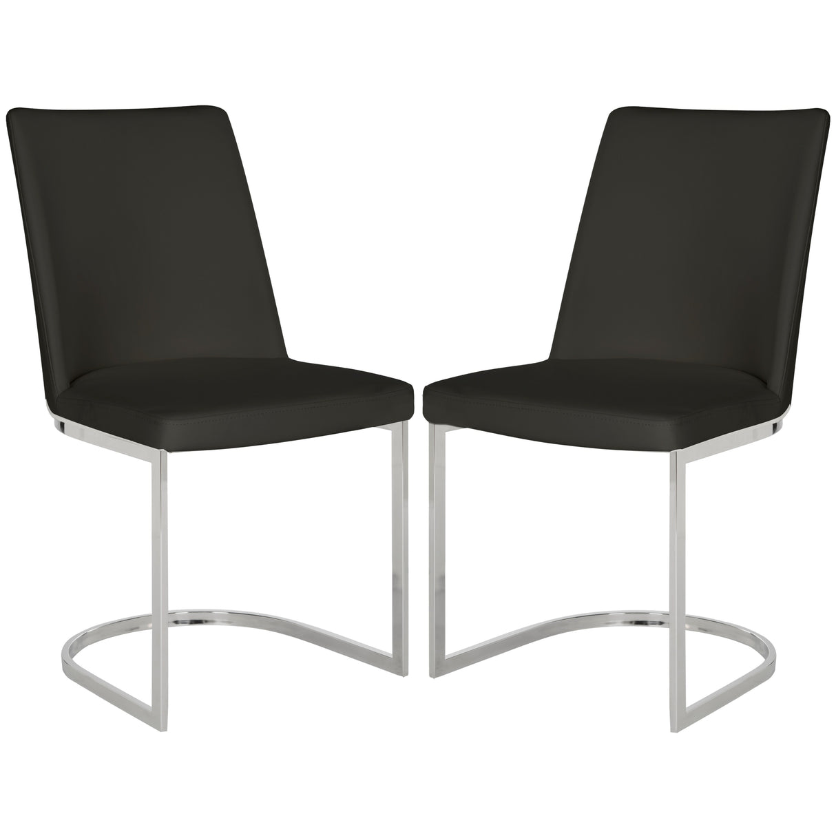 SAFAVIEH Felipa Mid-Century Modern White Dining Chair (Set of 2) - 18.5" x 22.3" x 33.5" - 19Wx22Dx34H