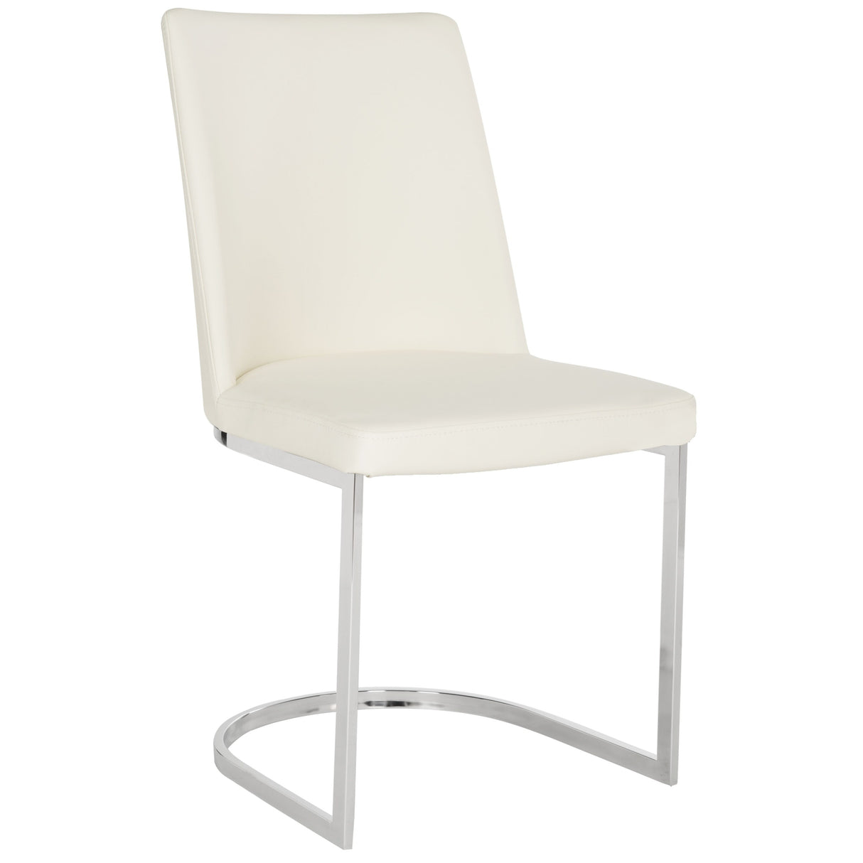 SAFAVIEH Felipa Mid-Century Modern White Dining Chair (Set of 2) - 18.5" x 22.3" x 33.5" - 19Wx22Dx34H