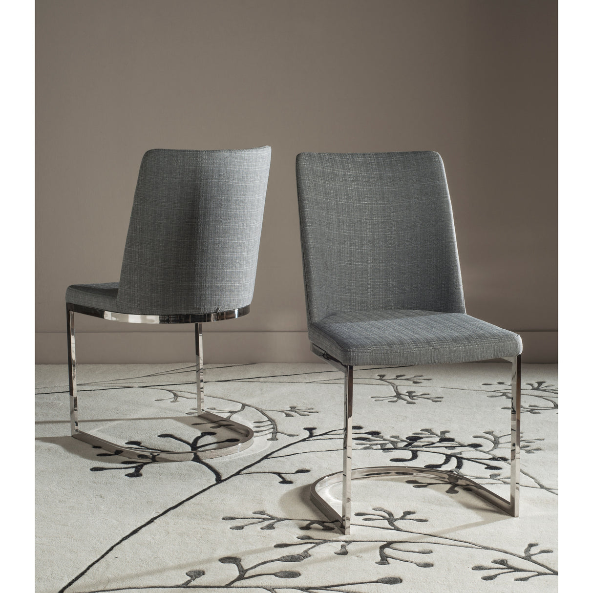 SAFAVIEH Felipa Mid-Century Modern White Dining Chair (Set of 2) - 18.5" x 22.3" x 33.5" - 19Wx22Dx34H