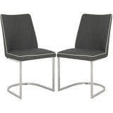 SAFAVIEH Felipa Mid-Century Modern White Dining Chair (Set of 2) - 18.5" x 22.3" x 33.5" - 19Wx22Dx34H