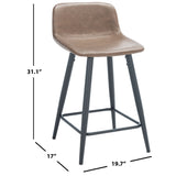 SAFAVIEH Flo 24-inch Counter Stool - 19.7" x 17" x 31.1" - 20Wx17Dx31H
