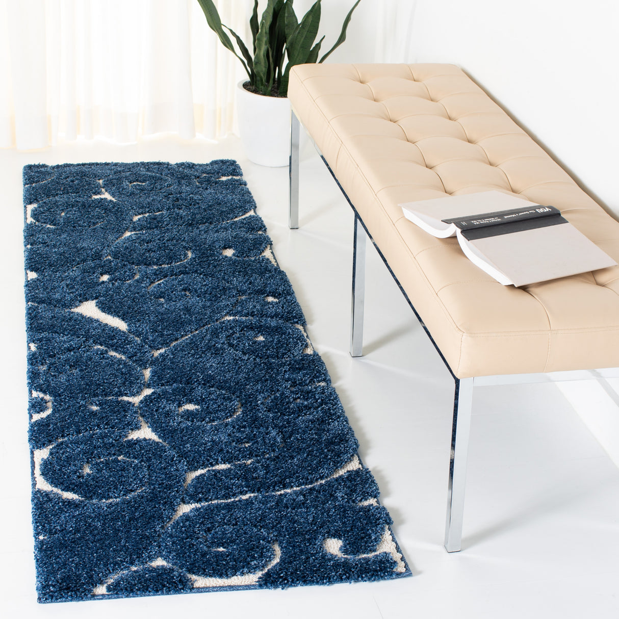 SAFAVIEH Florida Ryung Shag Scroll 1.2-inch Thick Textured Rug