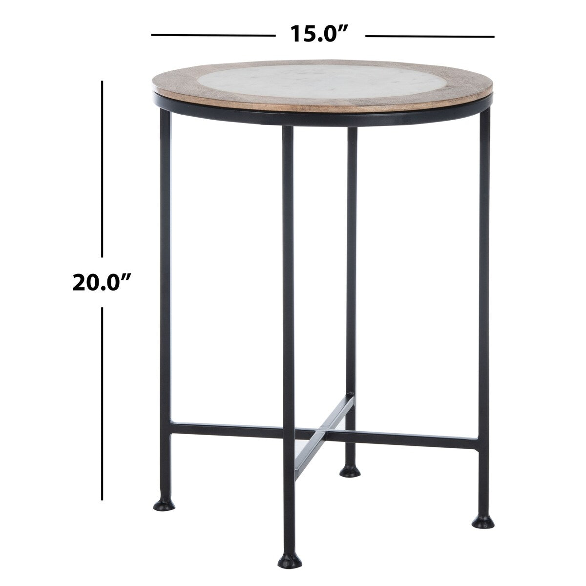 SAFAVIEH Giouli Accent Table - 15" x 15" x 20" - 15Wx15Dx20H