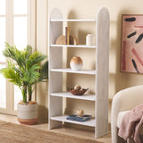 SAFAVIEH Girtha Ribbed Etagere Bookshelf - 31.5 In. W x 11.8 In. D x 66.5 In. H - 31Wx12Dx67H